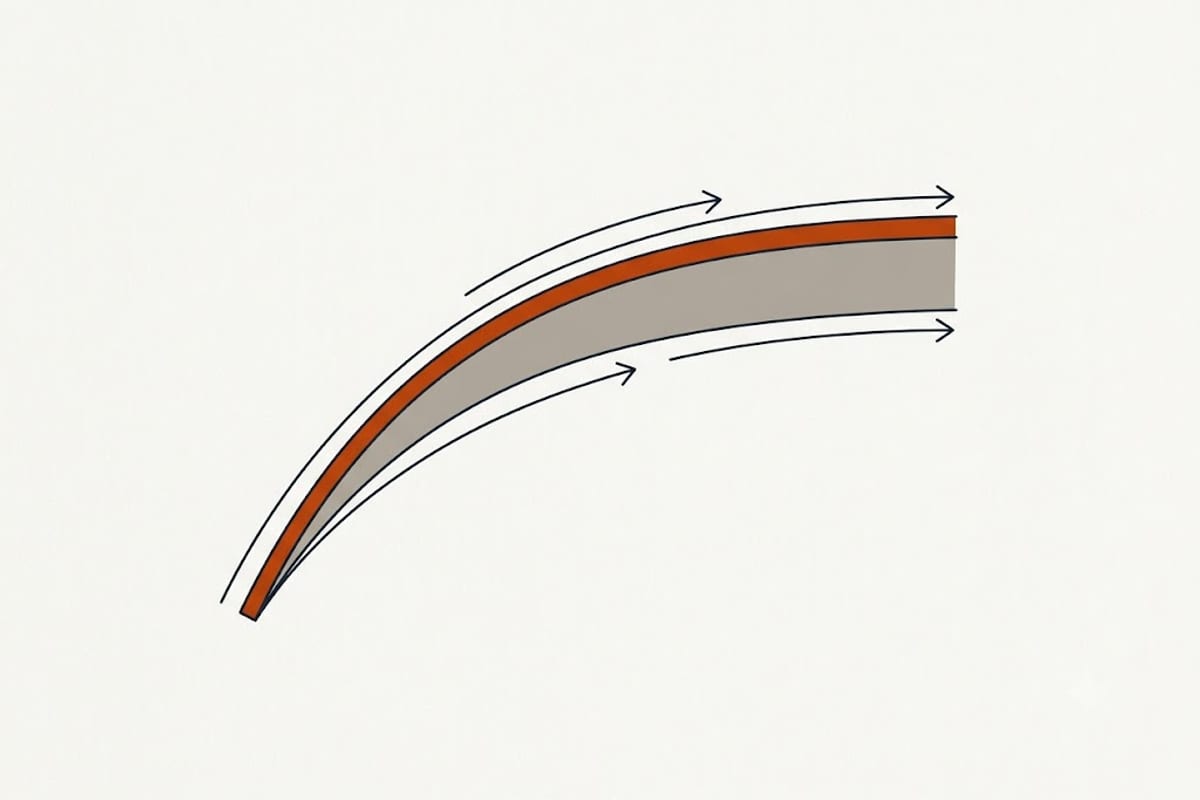 Two growth curves, one for each sex